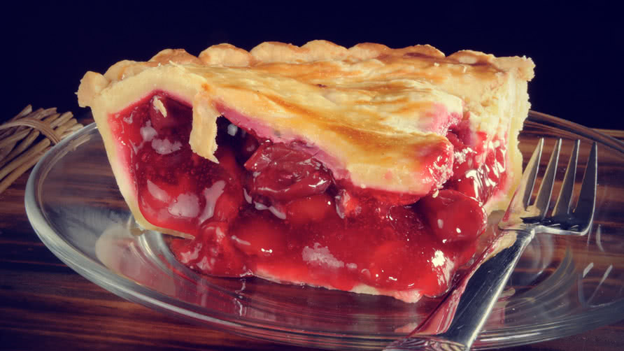 cherry pie on plate