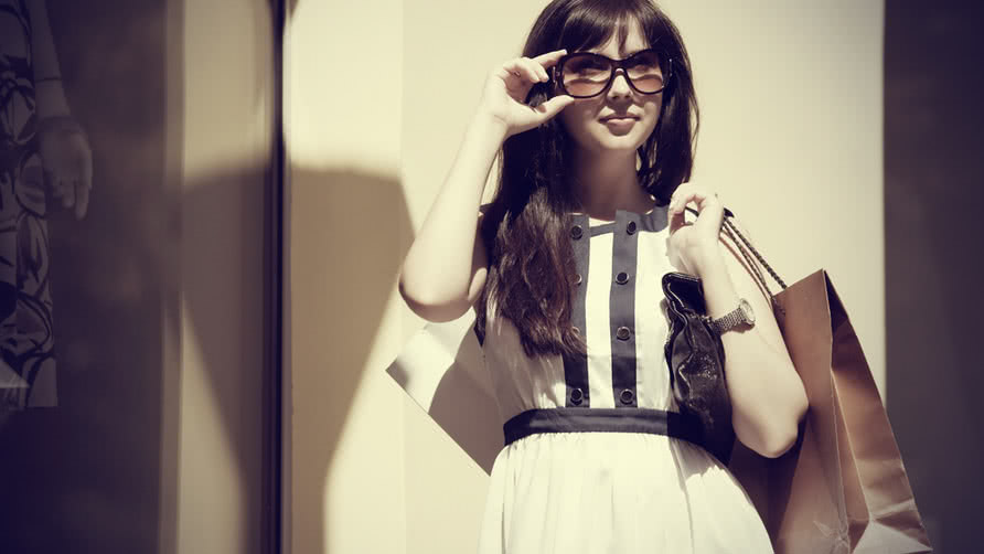 stylish young woman with sunglasses