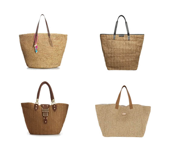 large straw beach tote