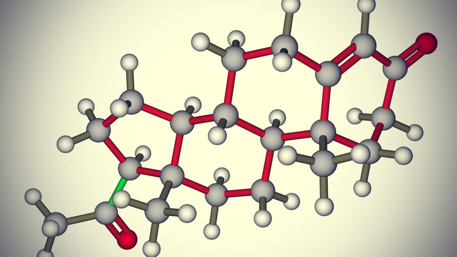 Hormone progesterone optimized molecular structure