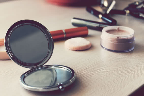 eyeliner and other cosmetics on the table