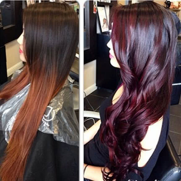 dying-hair-from-brunette-to-burgundy