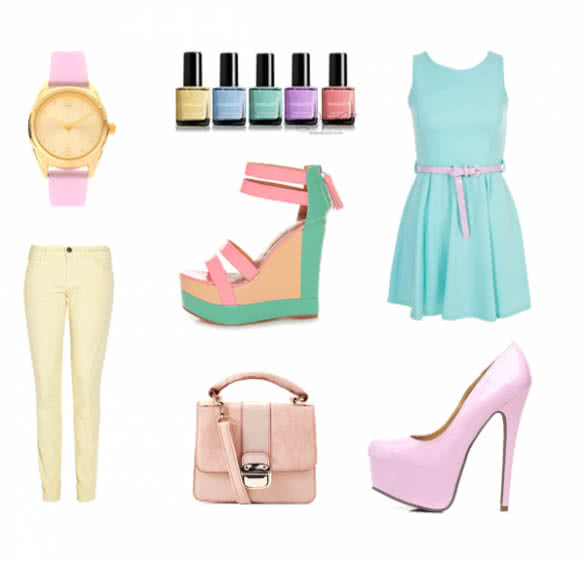 Pastels dress and shoes