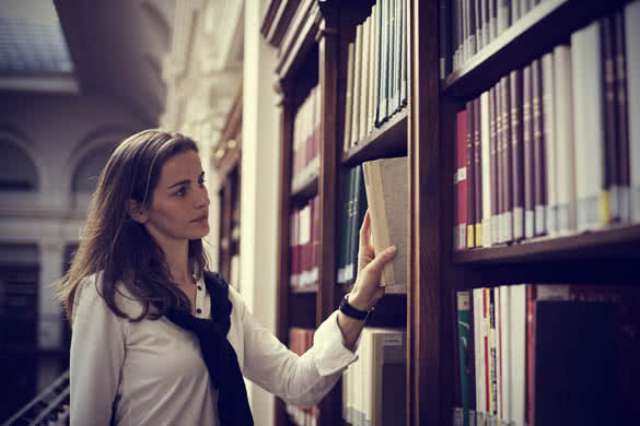 Woman in Library