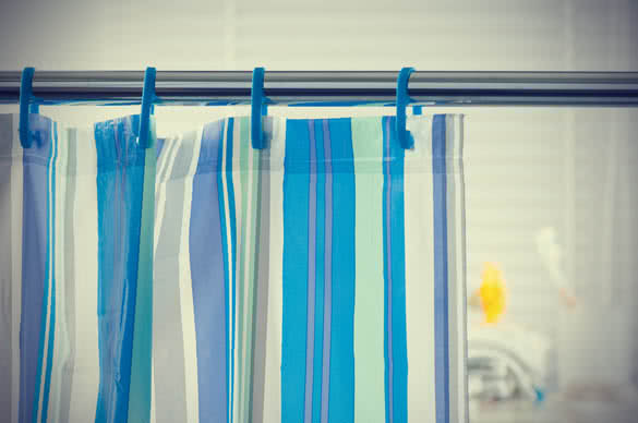 clean shower curtain