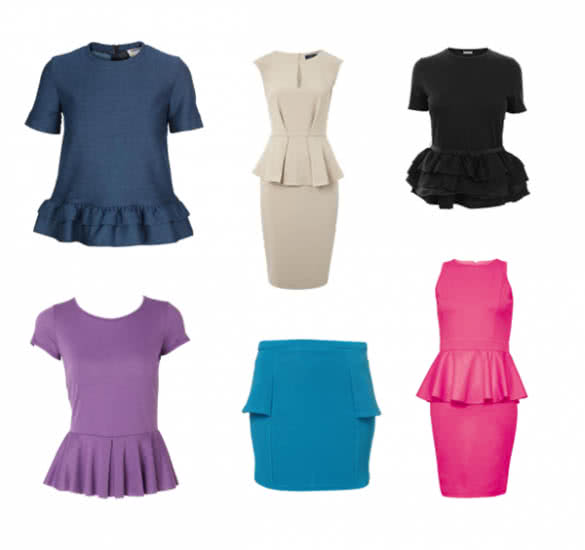 peplum dresses and shirts