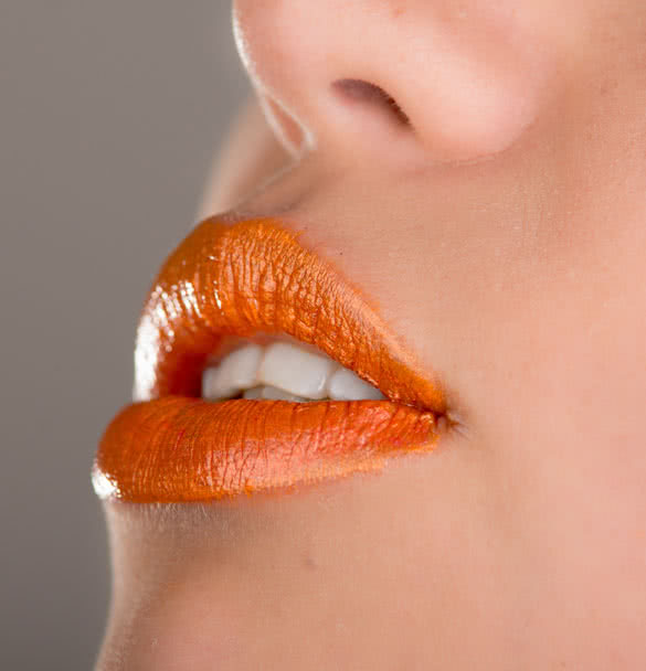 Beautiful orange lips