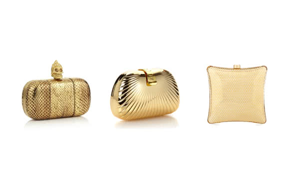 Golden and Shiny Clutches for Prom