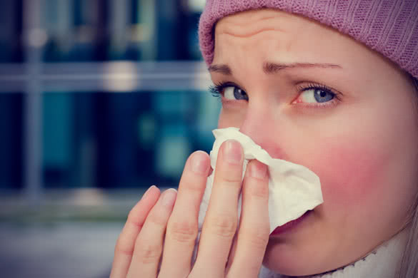 Young Woman Having Cold