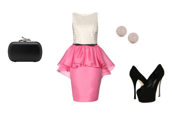 peplum prom dress outfit combination