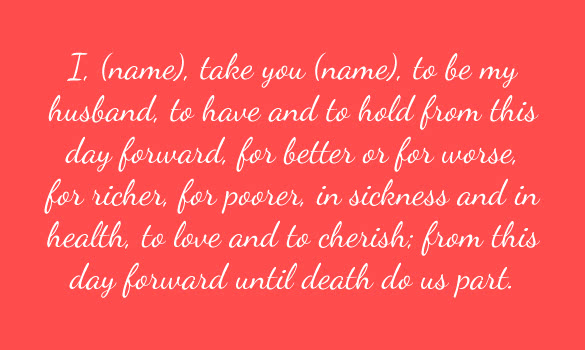6 Wedding Vows Ideas And Examples Youqueen