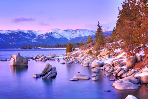 Lake Tahoe in winter