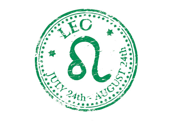 Leo sign with birth date