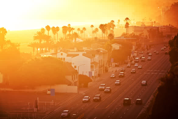 Sunset at Santa Monica Beach