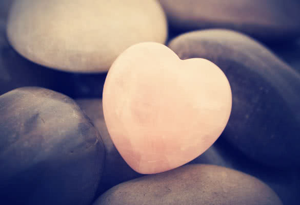 heart rose quartz