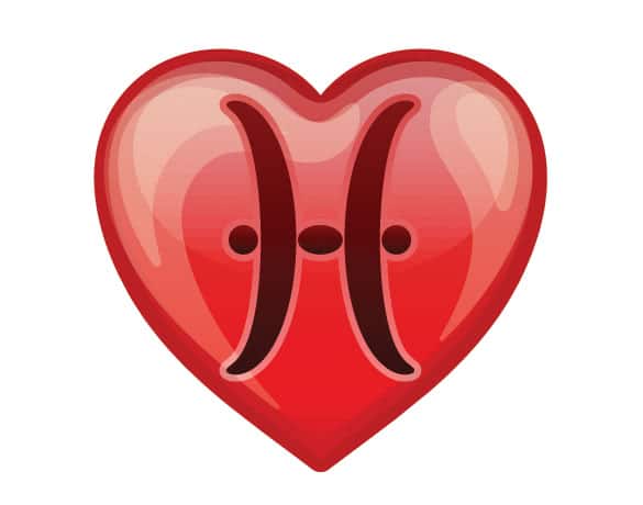 Pisces heart sign