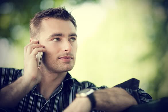 guy having a phone call