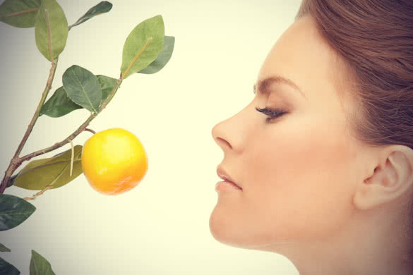 lovely woman with lemon twig