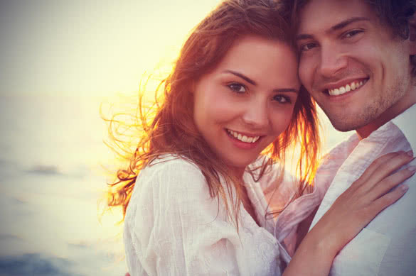 young smiling couple portrait