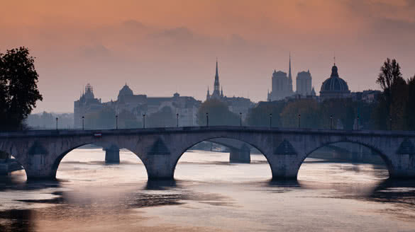 Bridges over the Seine river in Paris