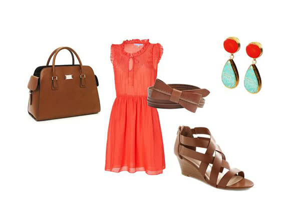 coral outfit