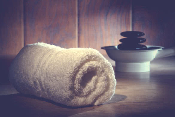 Soft white cotton towel