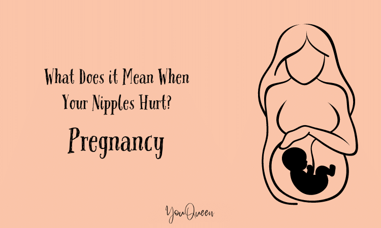 What Does it Mean When Your Nipples Hurt - Pregnancy graphics by YouQueen.com