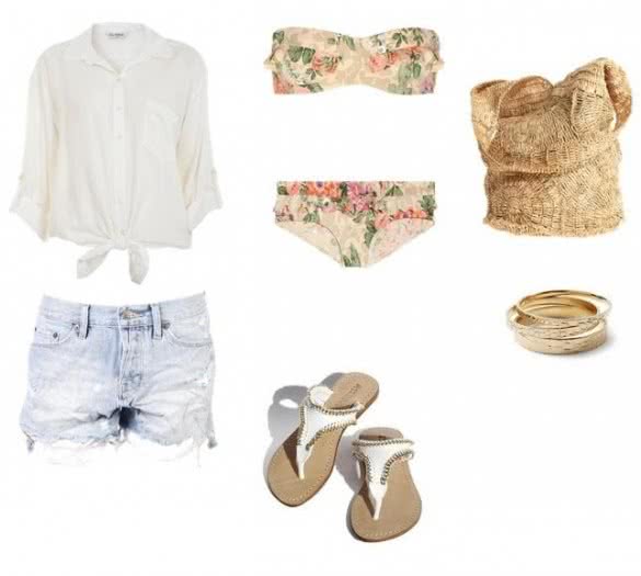 White Sandals Outfit Combination