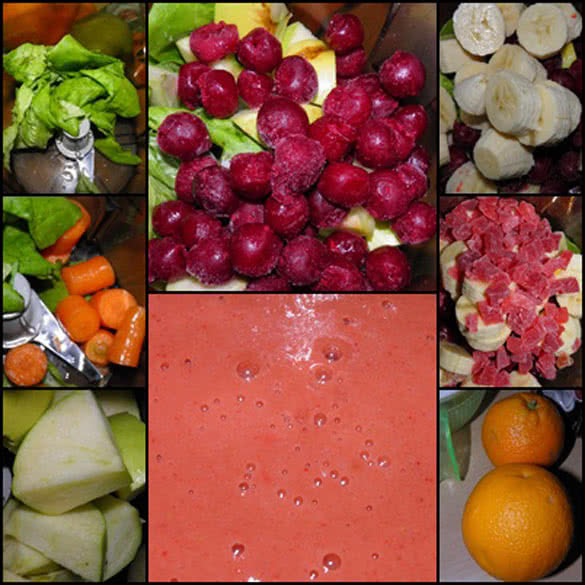 different type of fruit and vegetables