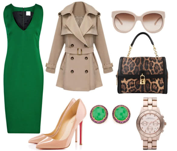 emerald green outfit