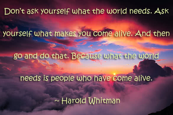 Don't ask yourself what the world needs...