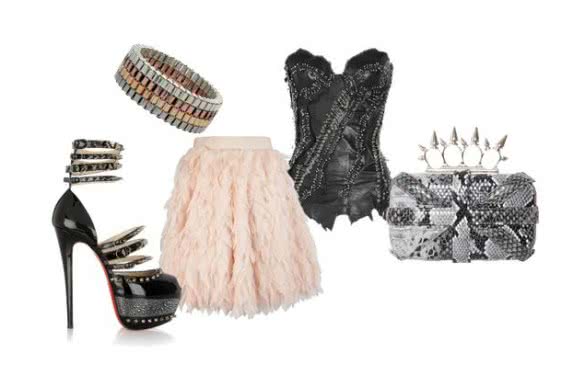 Feathers Skirt With Christian Louboutin 20th Anniversary Isolde 160 Sandals Combination
