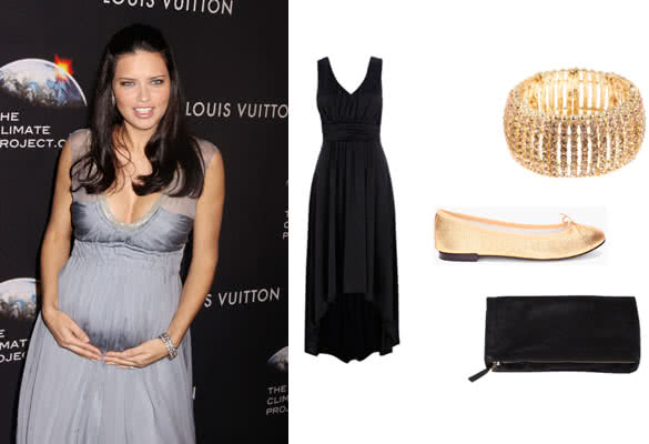 Pregnant Adriana Lima Outfit Combination