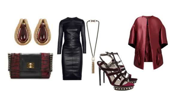 bodycon leather dress outfit combination