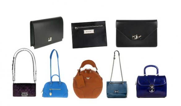 different colors handbags collection