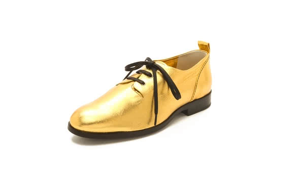 Gold Oxford Flats