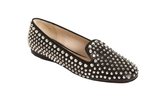 Prada  Studded Smoking Loafer