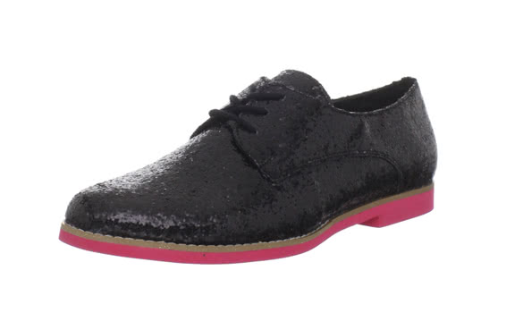 STEVE MADDEN JAZIE GLITTER LACE UP OXFORD