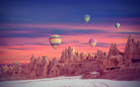 hot air balloons at cappadocia