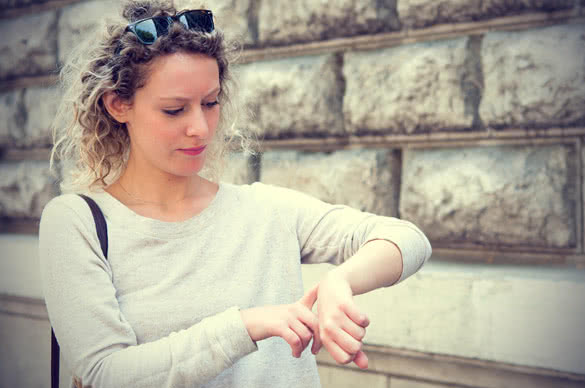 Girl looking at watch 9