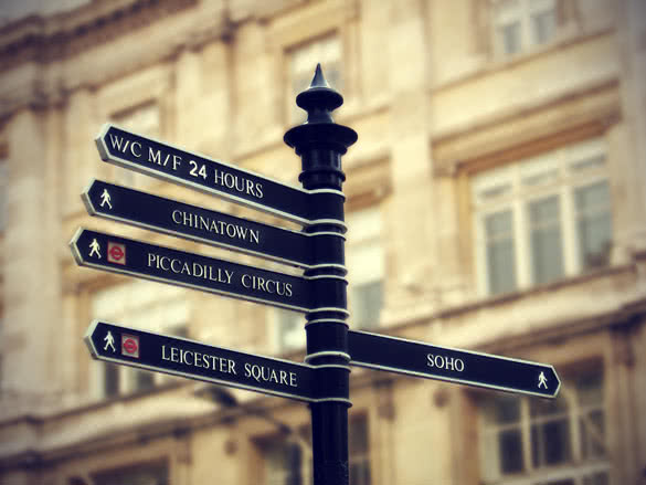 london street signpost