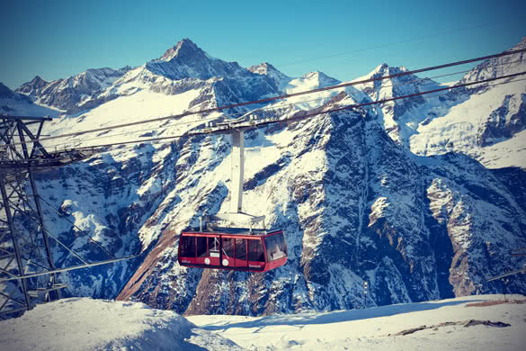 mountain hoist for skiers