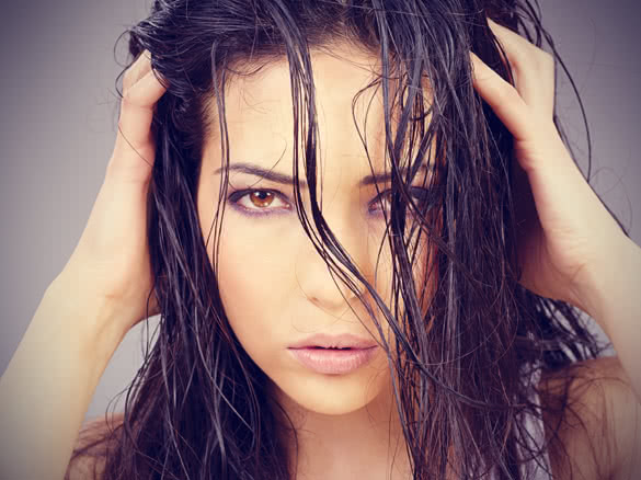  Woman with wet hair