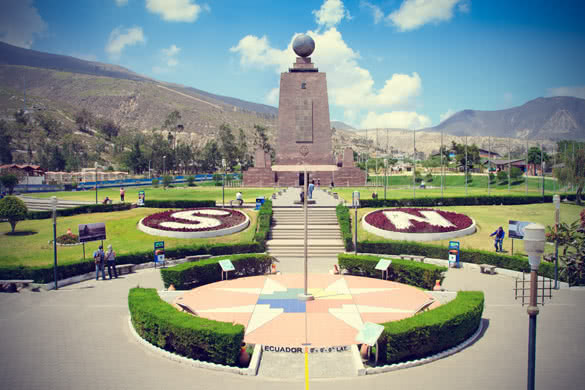 monument mitad del mundo near quito in ecuador