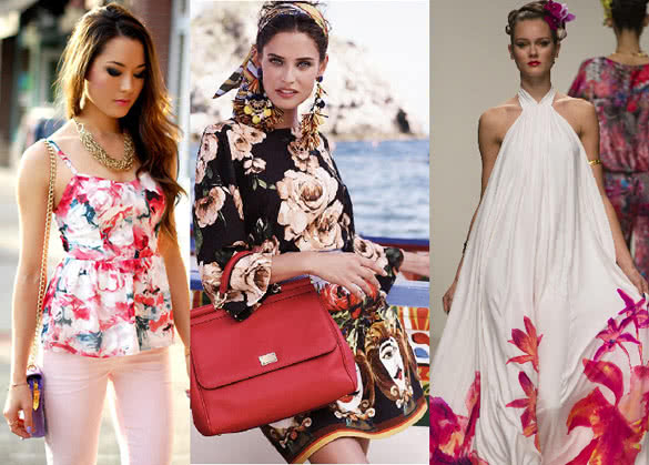 three floral prints outfit ideas