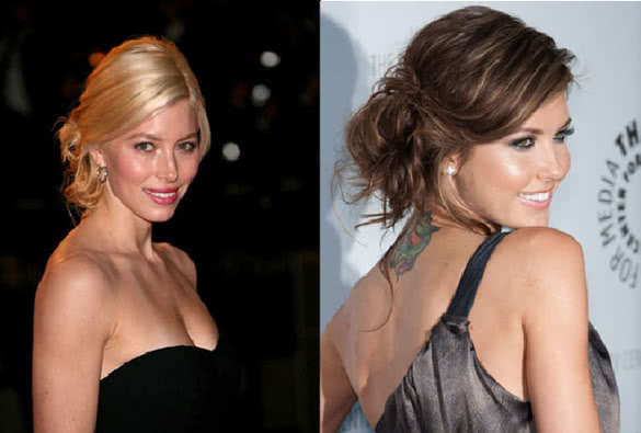 Jessica Biel and Audrina Patridge messy hair