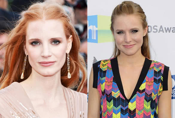 Jessica Chastain and Kristen Bell