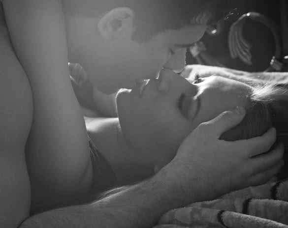 man and woman in love
