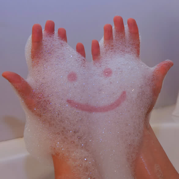 shampoo bubble smile