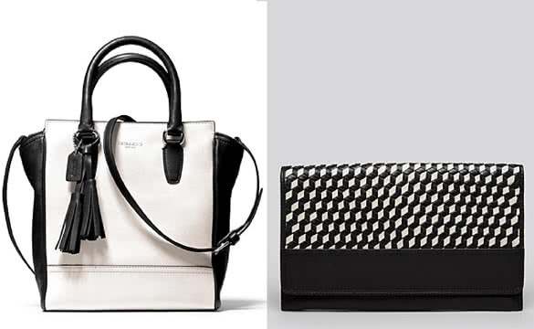 Black and white bags